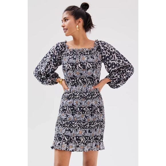 Forever that Girl Anthropologie Women's Smocked Off-The-Shoulder Dress Small (8) - Picture 1 of 14